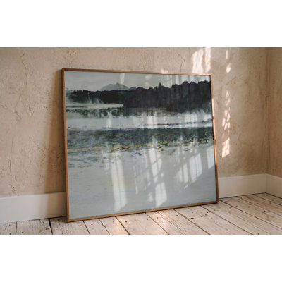 Misty Lake Landscape Print by Other Artist