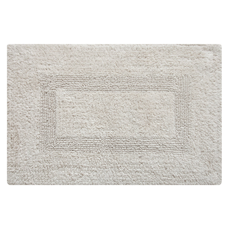 Edilio Cotton Bath Rug, 16'' W x 24'' L, Linen
