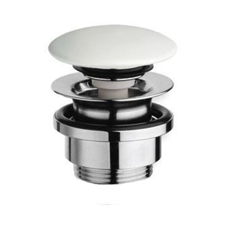 Drain escamotable pour lavabo de salle de bain Urban, Blanc lustré, Oui