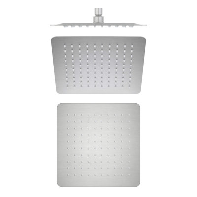 Pomme de douche à pluie en métal à profil ultra mince 10 po 1,75 gallons par minute Cube