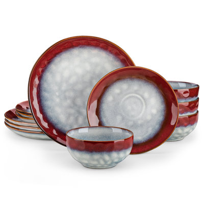 12-Piece Stoneware Dinner Set - Service for 4 
