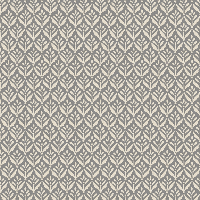 Mini Leaf - Forest 10m Wallpaper, Black Geometric