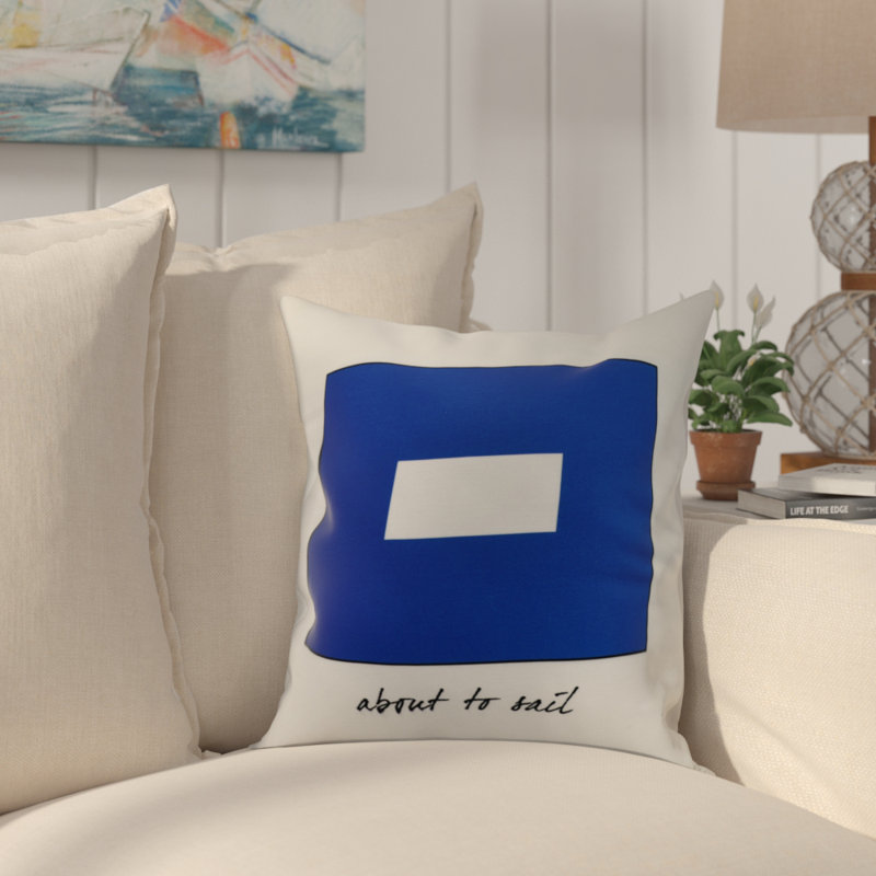 Housse de coussin d'extérieur carré Nantucket, 16 po x 16 po