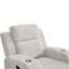 Fauteuils inclinables confortables en fausse fourrure avec charge USB gris