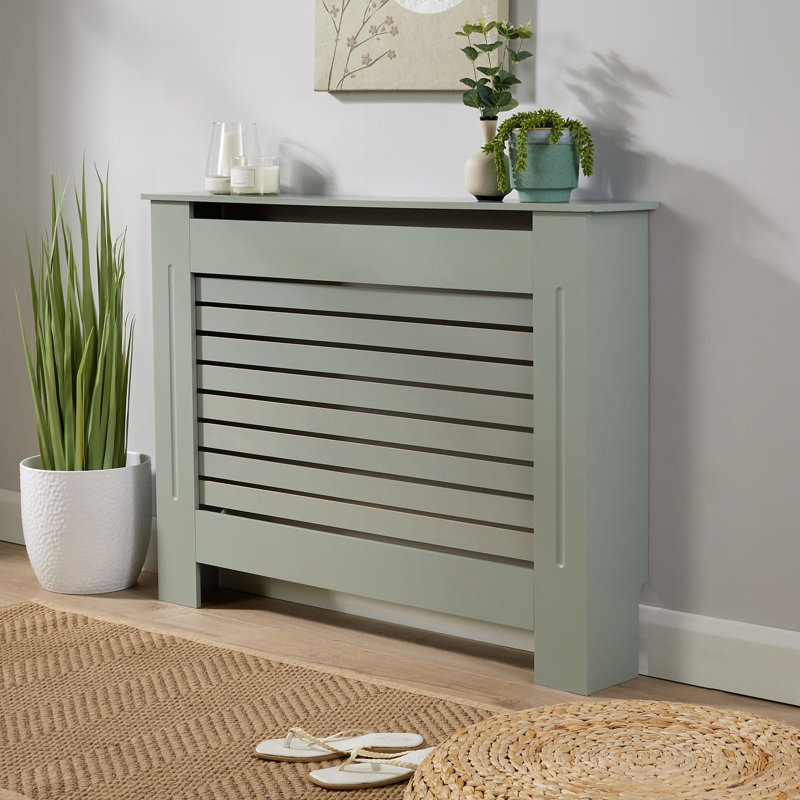Mathusan Radiator Cover, 81.5cm H x 111.5cm W x 19cm D, Whte