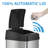 Itouchless 13 Gallon Automatic Sensor Touchless Trash Can With Ac Adapter And Odour Control System Stainless Steel, Extra-wide Lid Opening Kitchen Garbage Bin