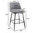 Counter Height Swivel Bar Stools Set Of 2, 360° Swivel Upholstered With Back And Metal Legs, 25.6/, Bar Stool