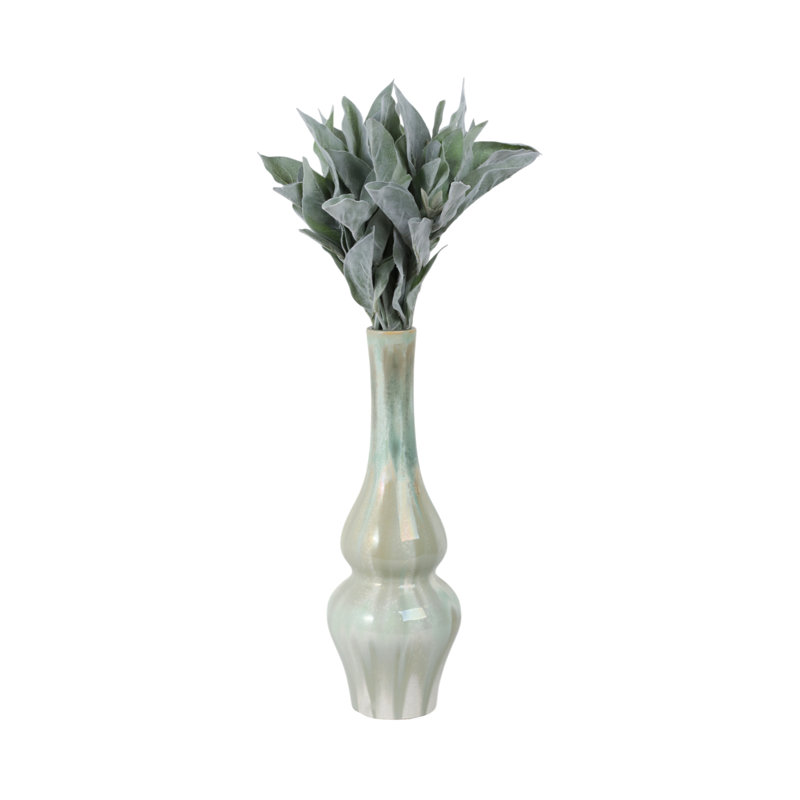 Handmade Stoneware Table Vase, Overall Height- 16"