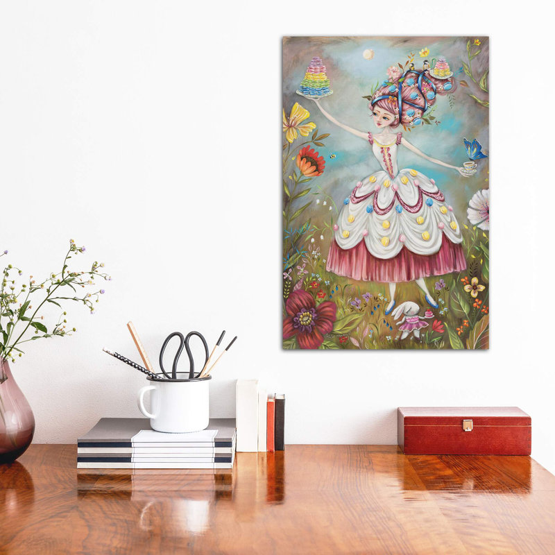 «Queen of Macarons» par Heather Renaux - impression d'art graphique, H 18 po x l 12 po x 1,5 po, Toile tendue, Pas de tapis