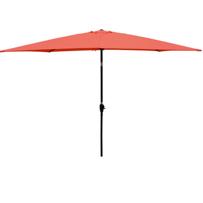 6x9ft Rectangular Outdoor Umbrella - Water , Square Ribs For Garden And Pool Waterproof Patio Rust- Steel Pole, Garden, Backyard Poolside