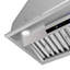 Robinet 34 po T-11791-1-TG Hotte de cuisine à conduit 350 pi³ / min en acier inoxydable brossé avec filtres à chicane, commande à pavé tactile, lumières DEL Frascati