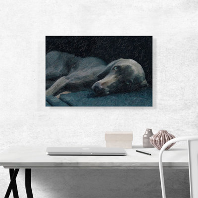 " Weimaraner Dog Breed " Painting Print