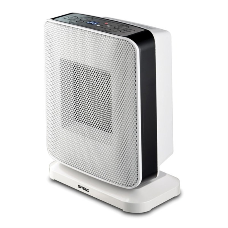 Optimus Portable Oscillation Ceramic Heater with Thermostat and LED