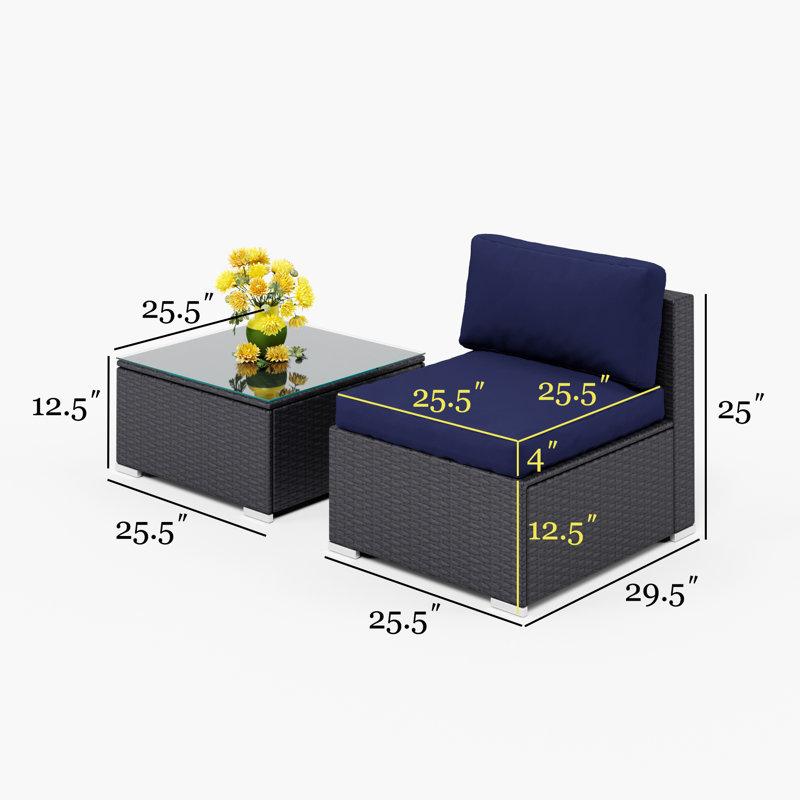 Canapé modulaire avec coussins Mcgahan