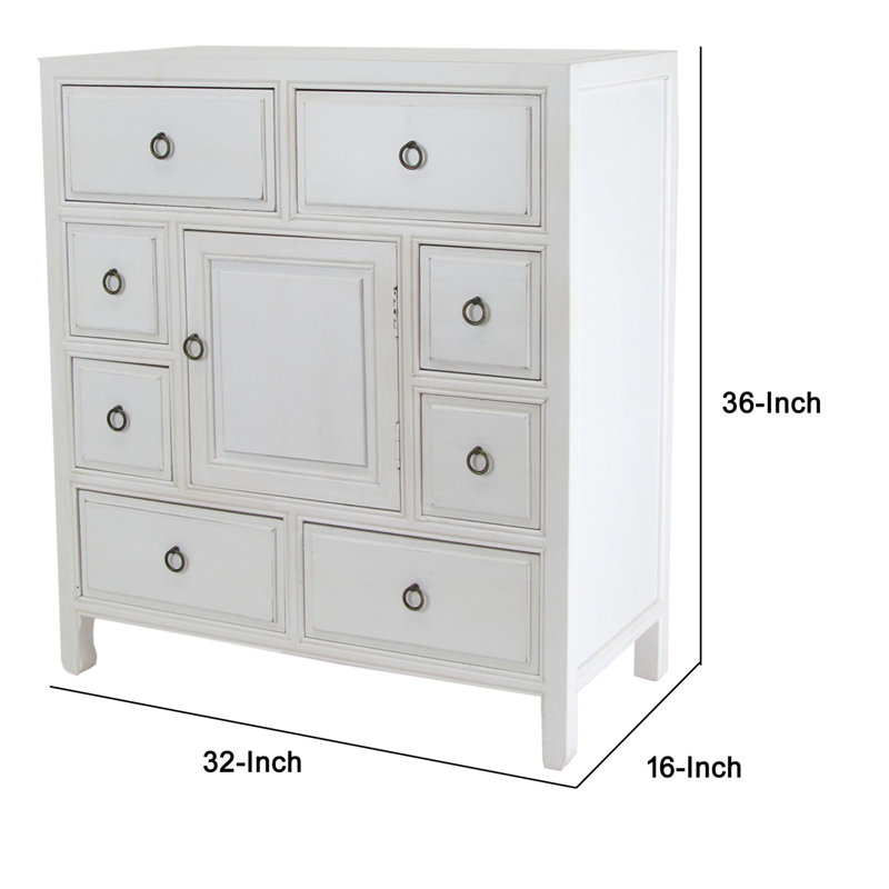 Chineme Accent Cabinet, White