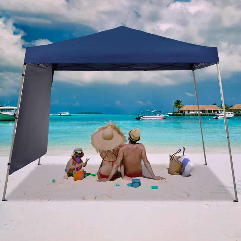 10 Ft. W X 10 Ft. D Steel Pop-up Canopy, Navy Blue