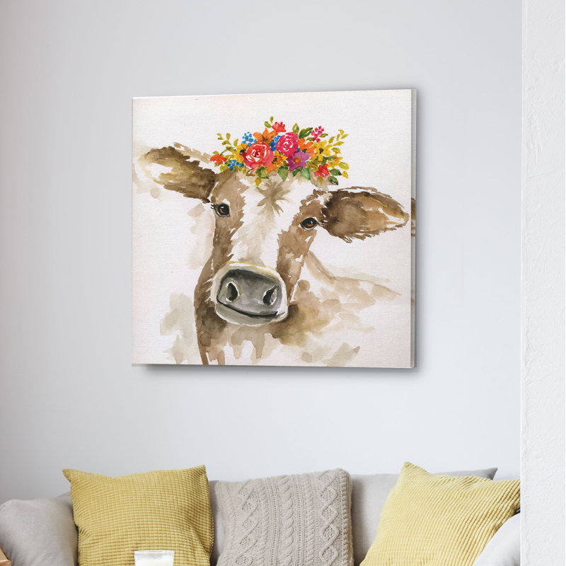 Miss Daisy, peinture sur toile tendue, H 16 po x l 16 po x P 1,5 po