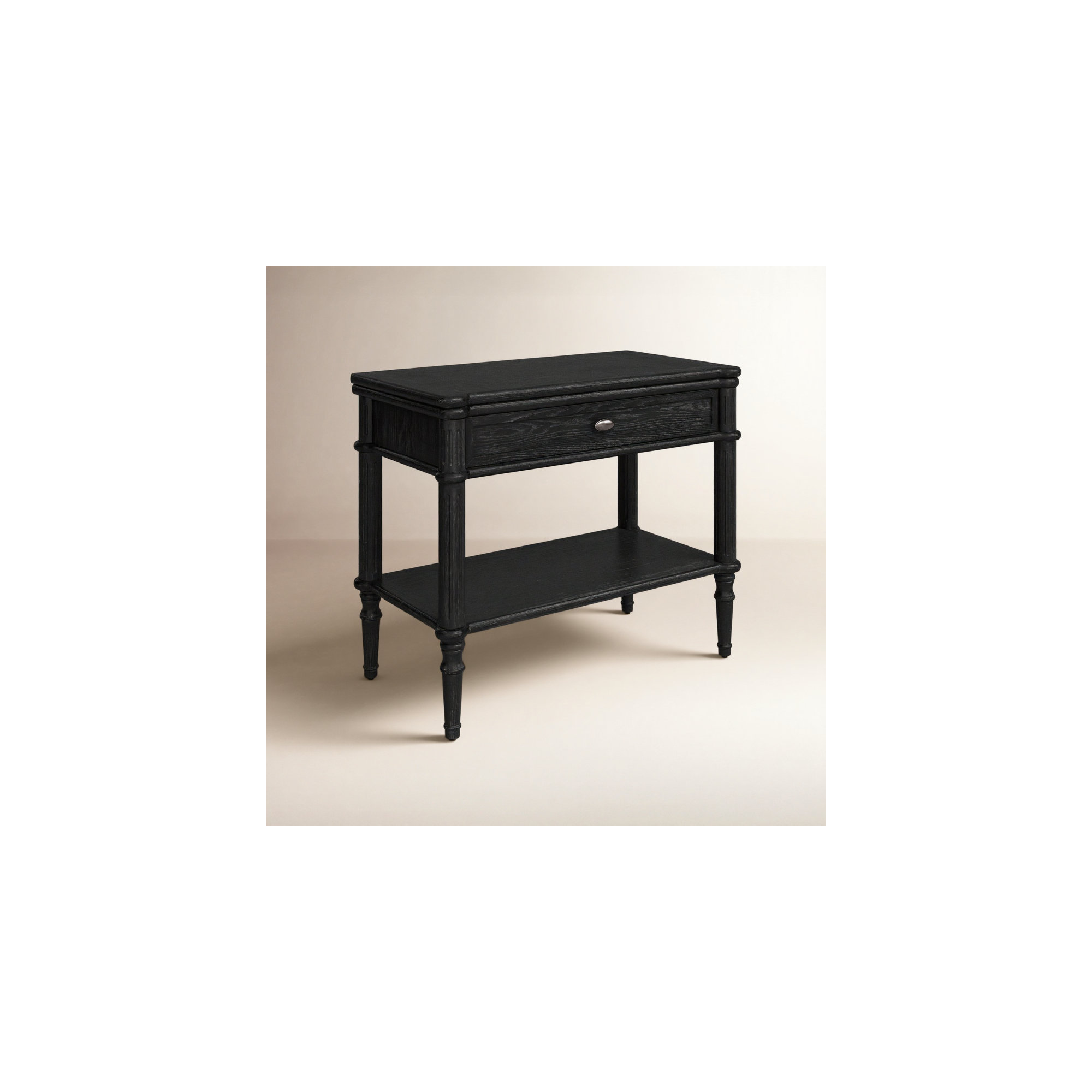 Susie 1 - Drawer Nightstand, Distressed Black