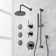 Lexia Thermostatic Shower System with 3 Body Sprays, Slide Bar and Hand Shower