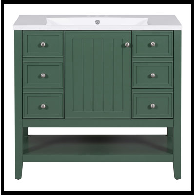 Moneisha 36.00'' Single Bathroom Vanity with Ceramic Top