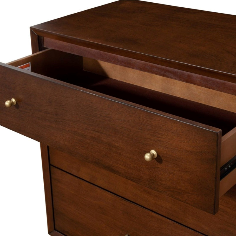 Commode à trois tiroirs Williams, Noyer