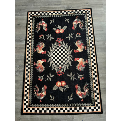 Sateia Performance Washable Gingham Indoor / Outdoor Rug