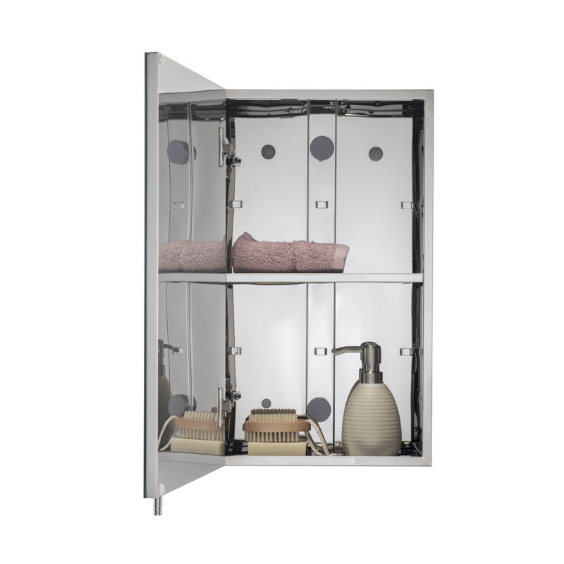 Cullen 52 x 3cm Bathroom Mirror Cabinet - No Assembly Required