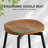 Albrecht 24.8"H Industrial Solid Wood Swivel Backless Counter Stools with Metal Base-1227147865