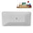 63" Streamline Soaking Freestanding Tub and Tray With Internal Drain-112235234