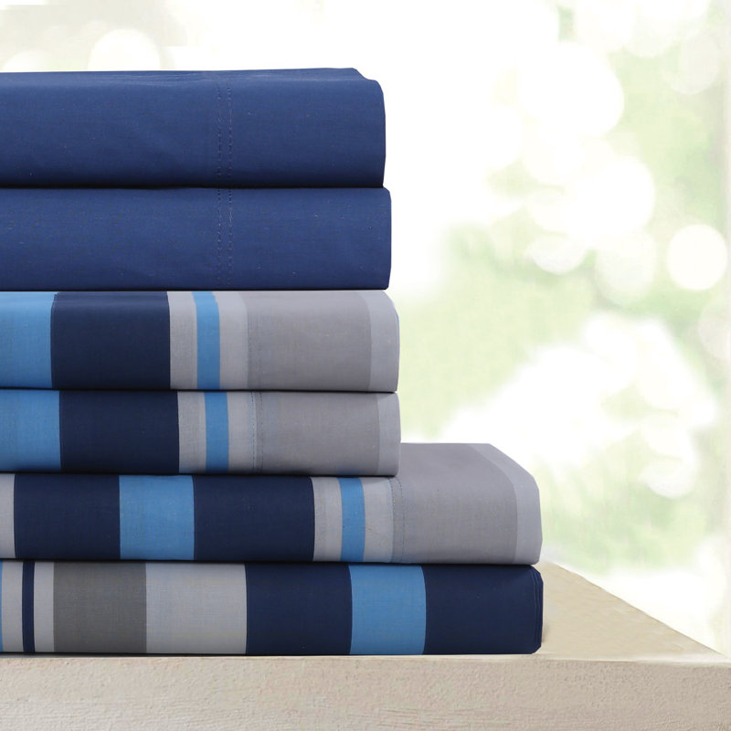 600 Thread Count Royal Checkered Cotton Quality Sheet Set, Grand lit