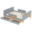 Lit plateforme double avec tiroirs de rangement-811737381-811737382
