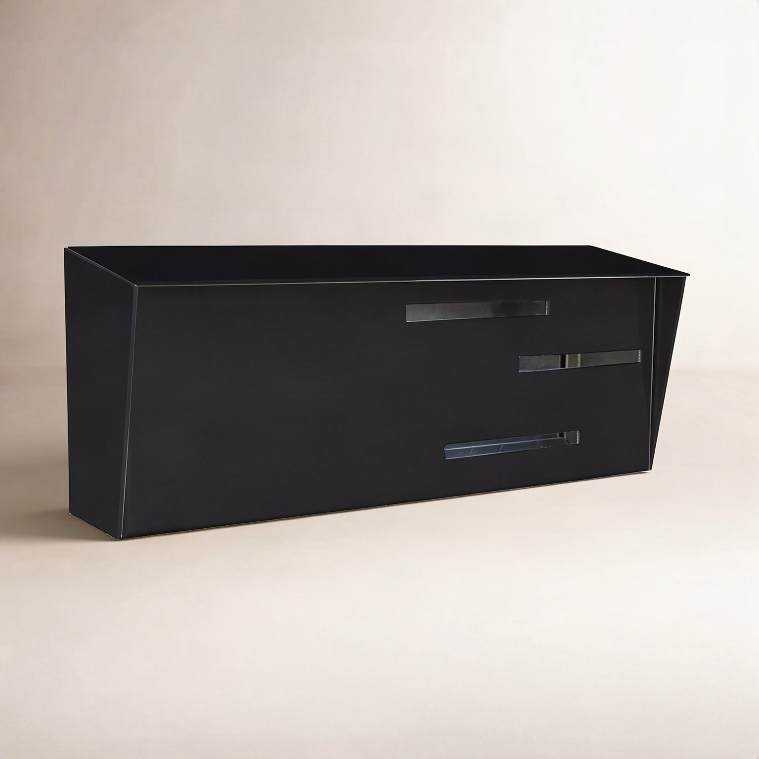 Modern Mailbox Wall-Mounted Mailbox, Black