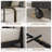  Daybed with Trundle and LED Light, Twin Size Bed Frame with Upholstered Headboard and Charging Station, Metal Frame Sofa Day Bed for Living Room, Bedroom and Guest Room, Black-1108451417