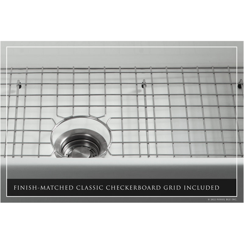 Luxury 33" L x 20" W Dual Mount Kitchen Sink with Basket Strainer, Stainless Steel Accessories