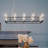 6 - Light Steel Dimmable Kitchen Island Square / Rectangle Chandelier-11120597