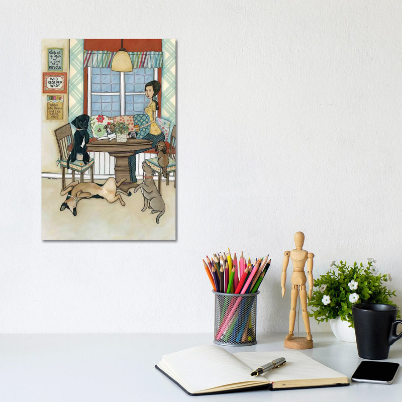 Coffee And Rescues by Jamie Morath - Wrapped Canvas Print, 20.32 cm H x 30.48 cm W