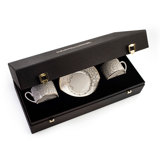 Tea Cup & Saucer GIRAFFE Set of 2 in Luxury Box diam. 3.3in, H 2.3in, cap. 7.5 oz, Saucer diam. 6in