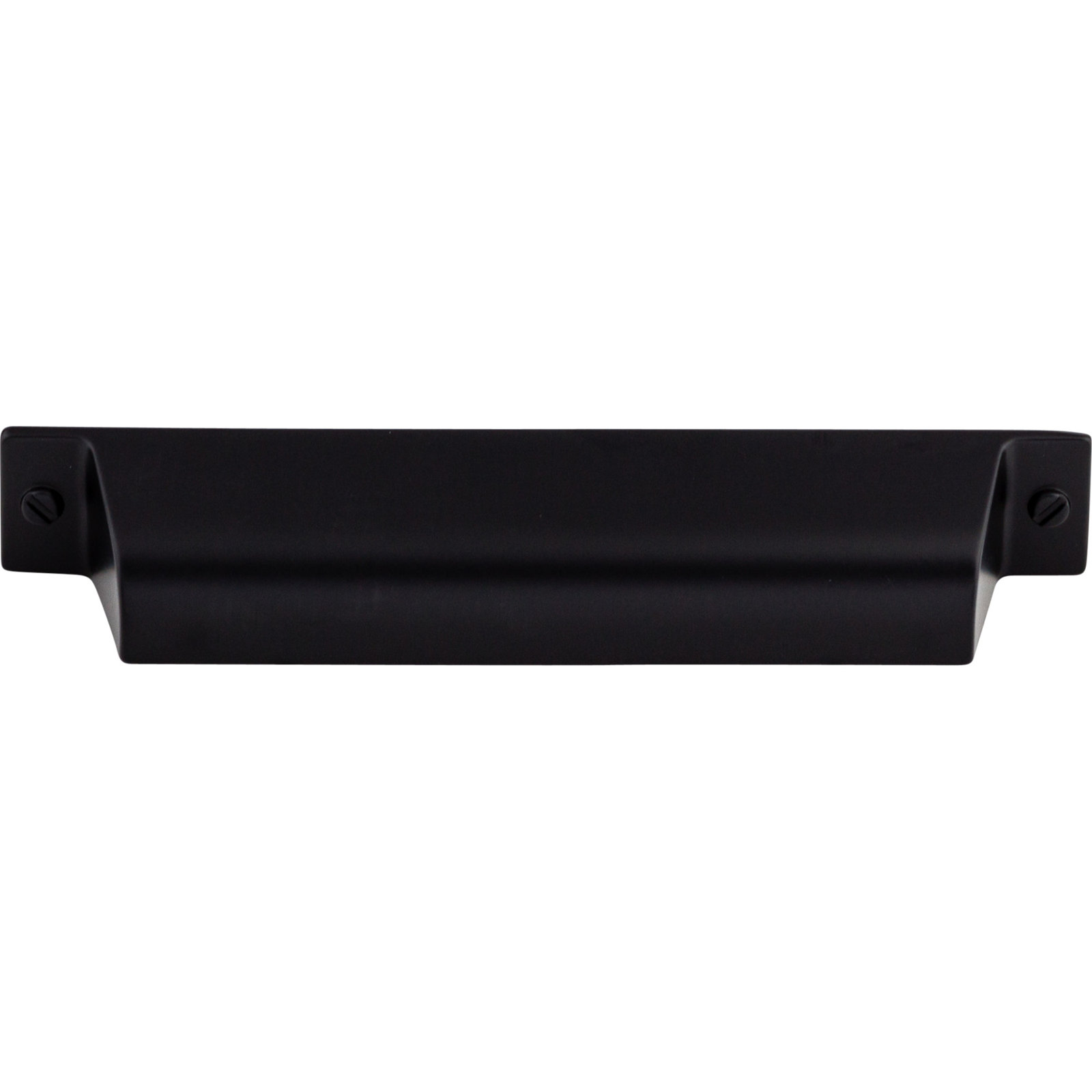 Channing Cup Bin Cabinet Pull, 5" Center to Center, Flat Black