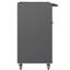 Armoire en métal avec roulettes pour le garage, le bureau et la maison. Plateau surélevé, 4 tiroirs, rangement verrouillable. Solide. Outil de rangement noir / gris. 360 roues, dessus. Tablettes latérales réglables.