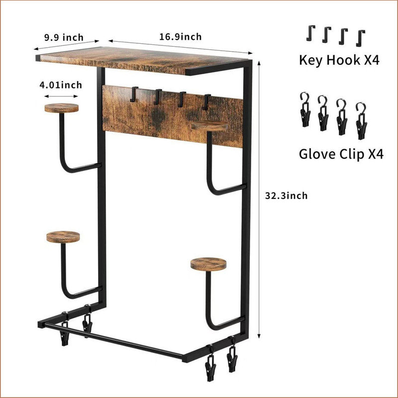 Metal Wall Mounted Sports Rack