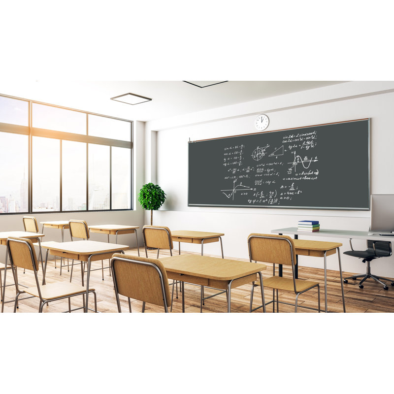 Wall Magnetic Chalkboard, Slate, 48" x 60"