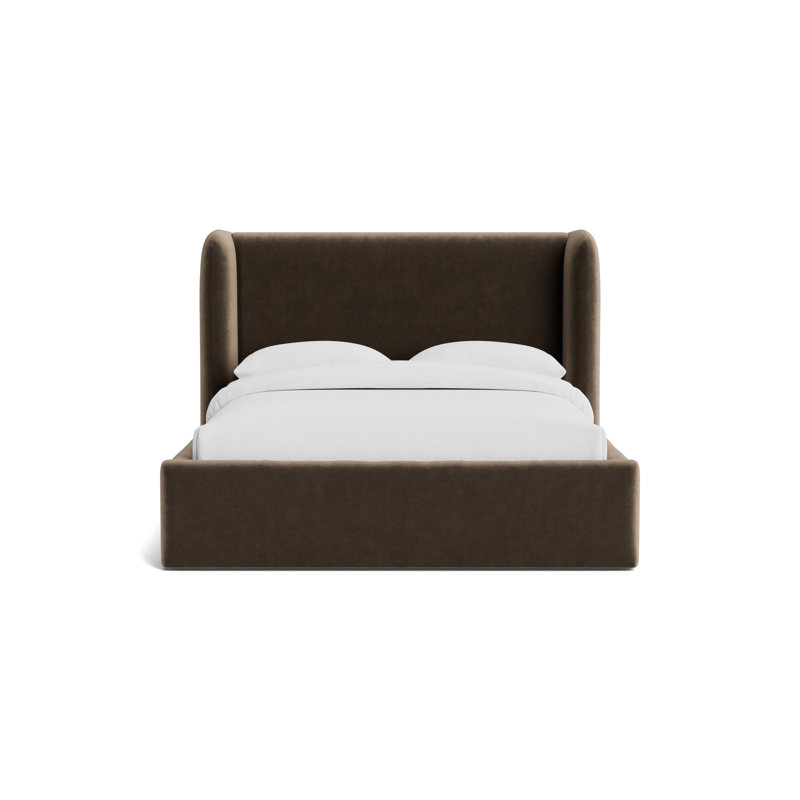 Niles 48 Floating Rail Bed, Performance Velvet - Otter, King