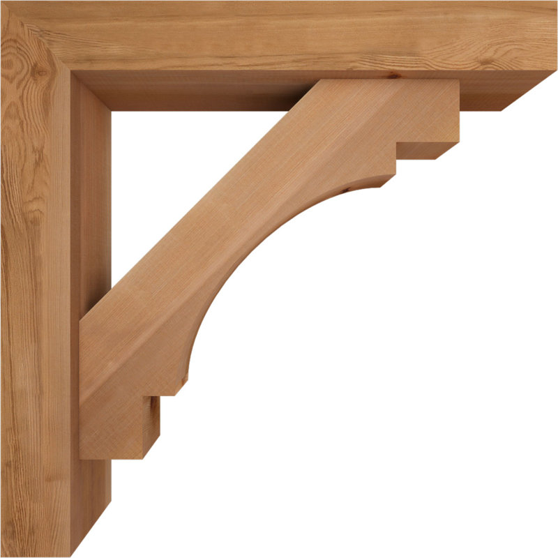Support Merced Block avec support décalé, 28 po x 28 po, Cèdre rouge occidental de l 5 1/2 po (lisse)