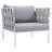 Modway Harmony 5 Piece Outdoor Patio Aluminum Sectional Sofa Set-1145804372