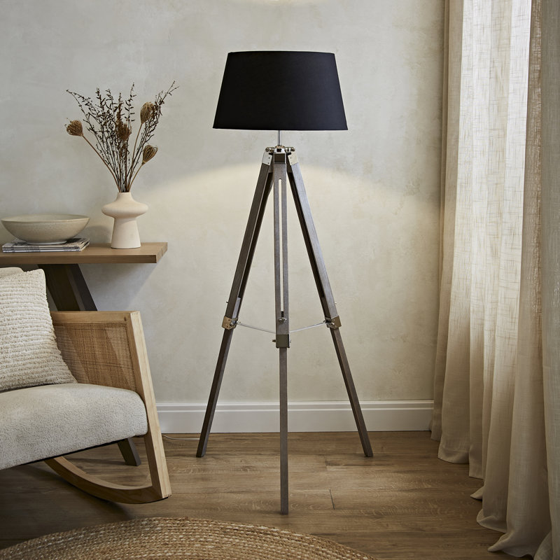 Bella Vista 153cm Tripod Floor Lamp, Black