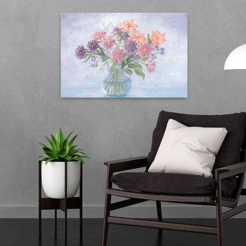 Visions of Spring, art abstrait contemporain, H 16 po x l 24 po