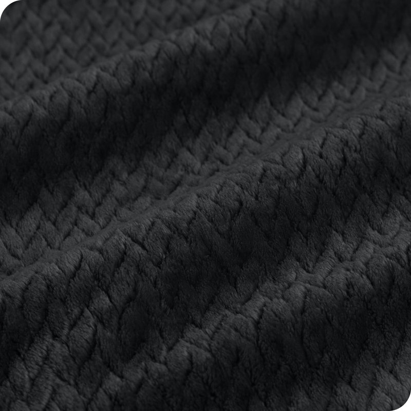 Couverture texturée Microplush, Double/Grand, Noir