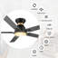 Ventilateur de plafond intelligent noir avec lumière Gaphoor-1006501975