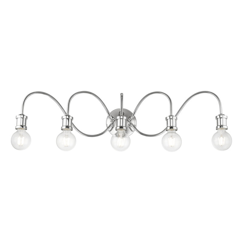 Grogan 5 - Light Dimmable Vanity Light, Polished Chrome