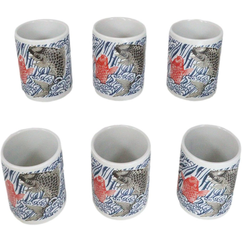 Paquet de 6 tasses à thé Koi Yinomi